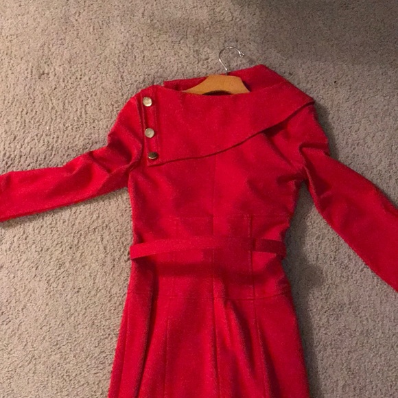 Red Cache Collection Fitted Dress - Picture 4 of 4